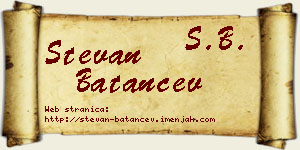 Stevan Batančev vizit kartica